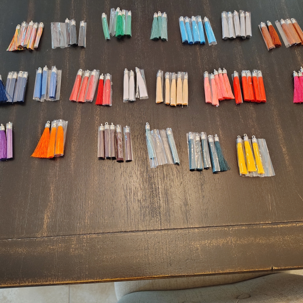 Vibrant Multicolor Tassel Earrings Set